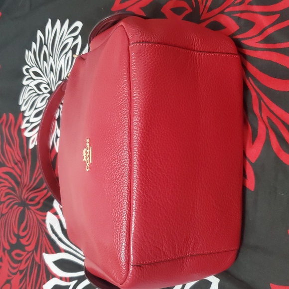 Coach Pennie Cherry Red Leather Shoulder Crossbody Bag - Picture 8 of 8